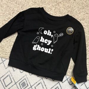 NWT Kids Black "Oh, Hey Ghoul!" Glow in the Dark-  Sweatshirt Halloween